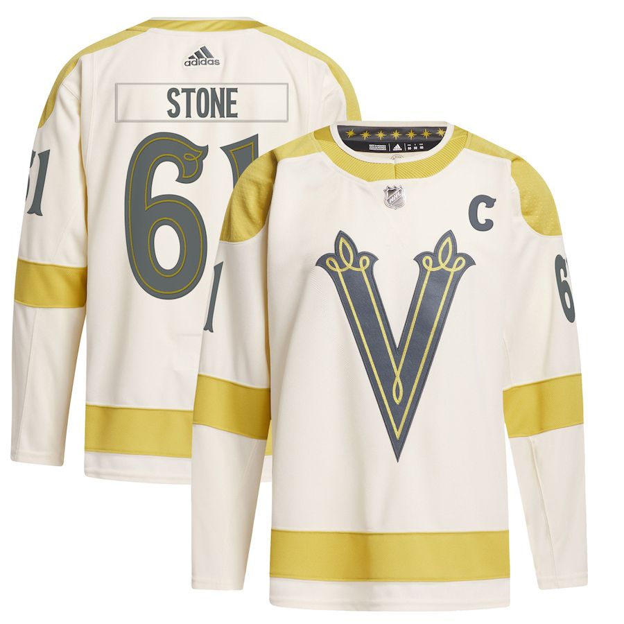 Men Vegas Golden Knights #61 Mark Stone adidas Cream 2024 NHL Winter Classic Primegreen Authentic Player Jersey->more nhl jerseys->NHL Jersey
